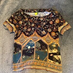 Vintage Farm Rio Floral Folk Tale Blouse (Size P)
